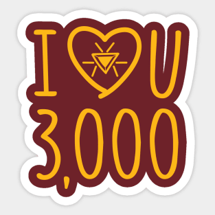 I Love You 3000 Sticker